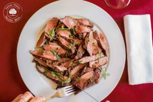 Tagliata di manzo olio e rosmarino